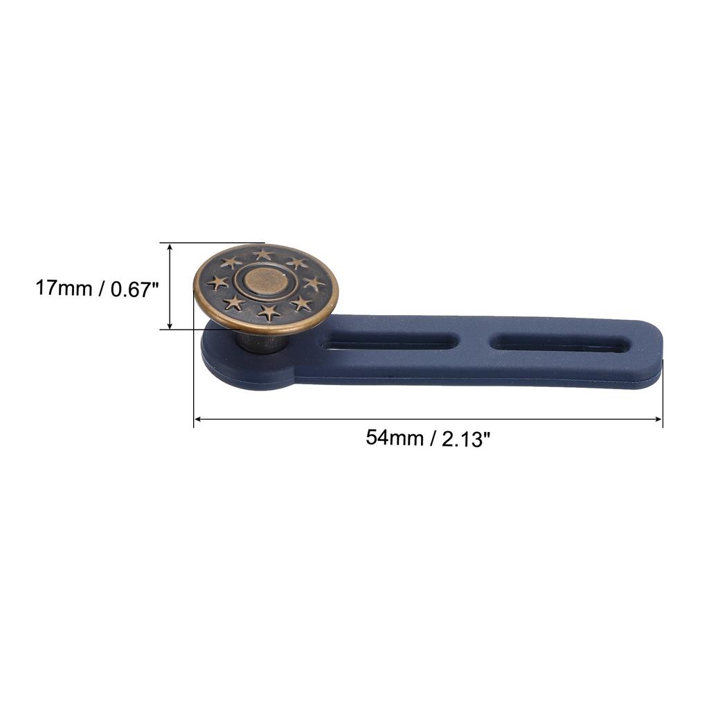 6pcs Button Extenders Adjustment Jeans Waist Buckle Extension Pants Waist Extension No-Sew Extend Buttons for Women Men's 2.13"