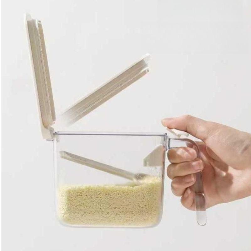 Kitchen Seasoning Bottle Storage Kitchen Salt and Pepper Seasoning Box Household Seasoning Jar Transparent