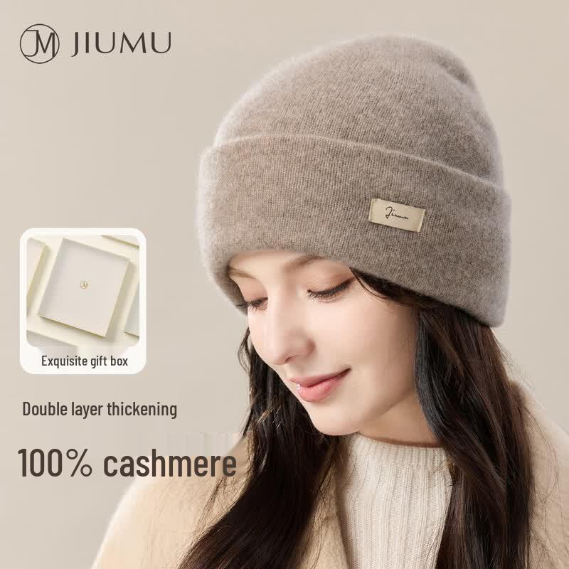JIUMU Women s Pure Cashmere Knitted Beanie Hat
