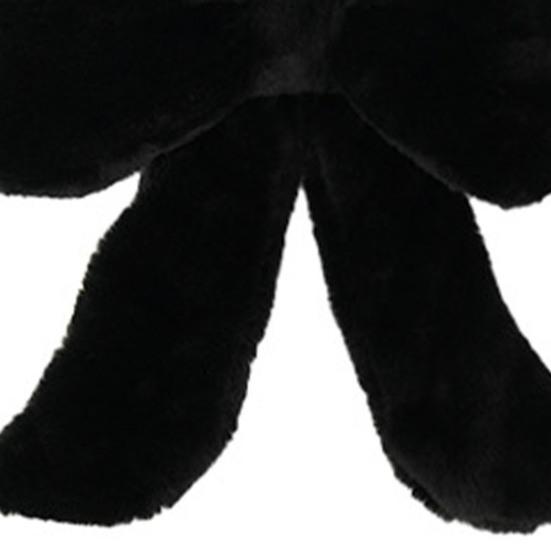 Plush Bow Car Headrest Pillow Lumbar Support Pillow Soft Comfortable Waist Pillow Elastic Bands Car Seat Back Cushion