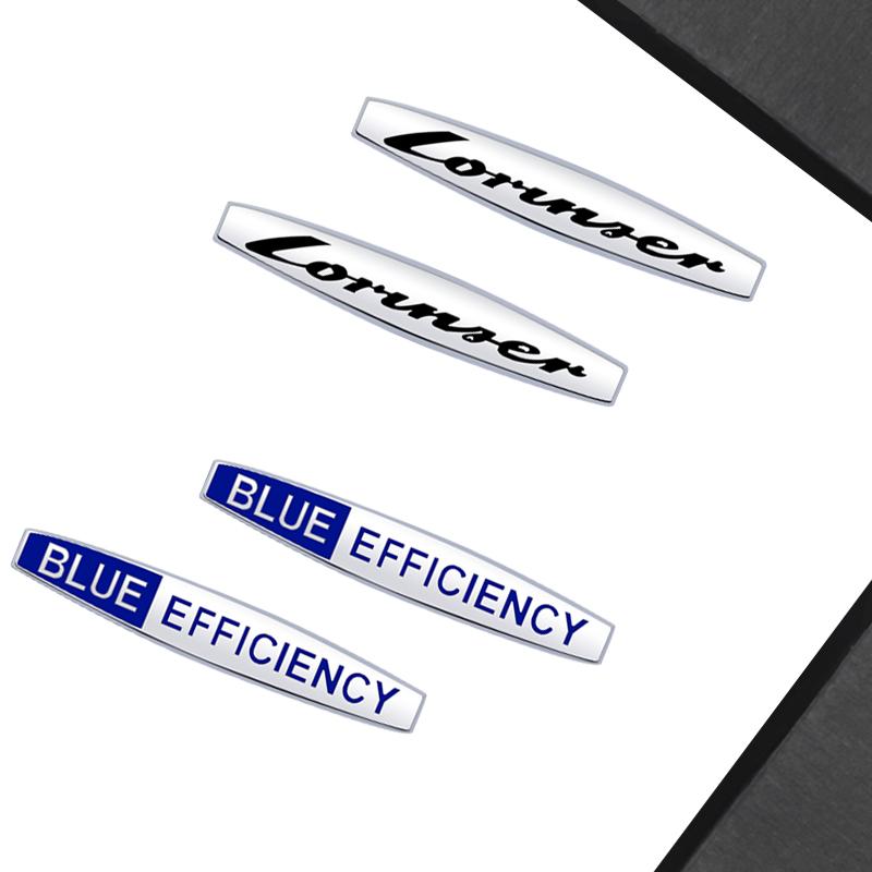 Blue Efficiency Emblem Car Styling 3D Sticker Metal LOGO Badge For w202 C200 w213 w204 Mercedes Benz Lorinser Body Decoration