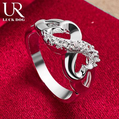 925 Sterling Silver AAA Zircon Heart-shaped Ring Fashionable Wedding Jewelry
