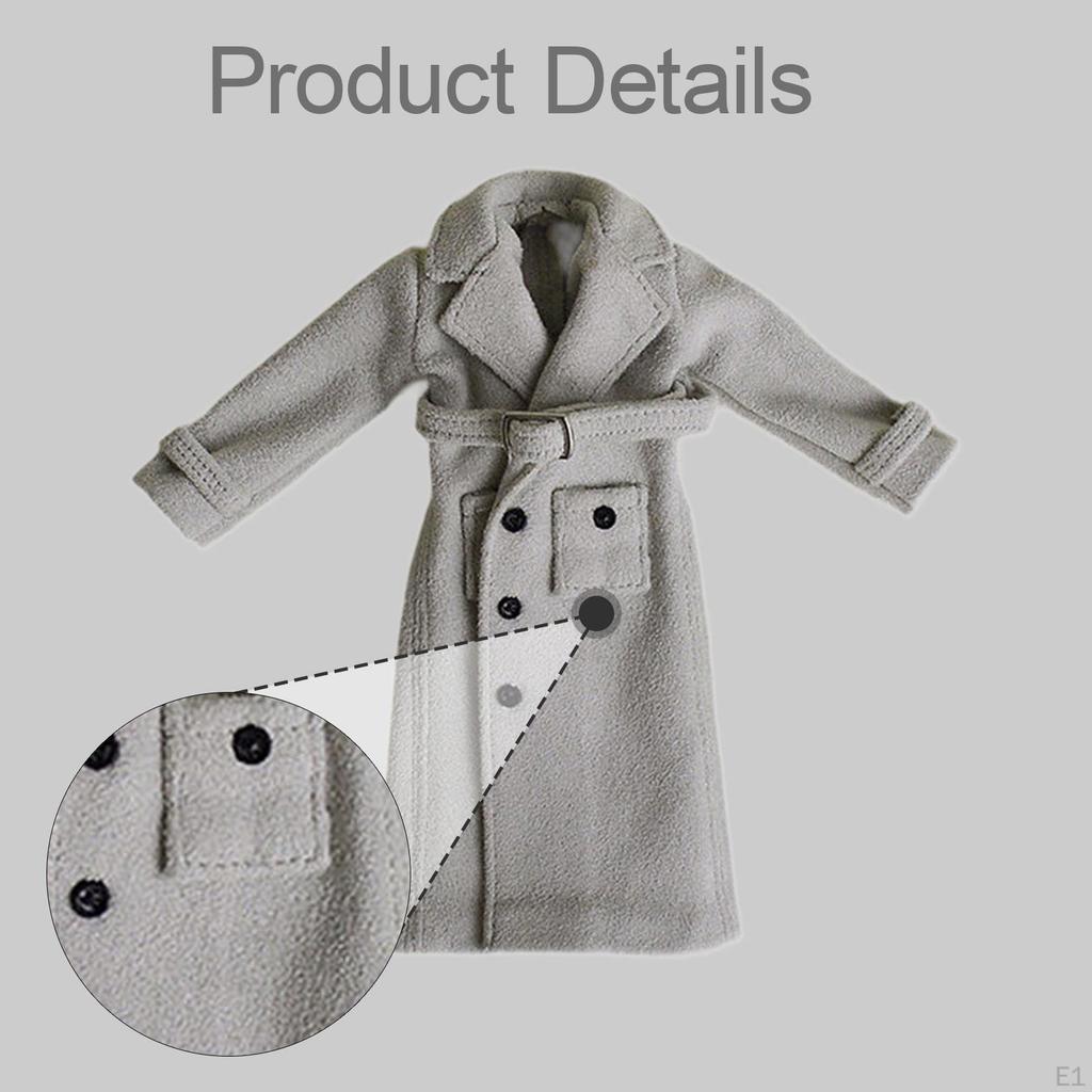 1/12 Scale Coat for Action Figures Accessories Windbreaker Clothing Miniature BJD Decoration
