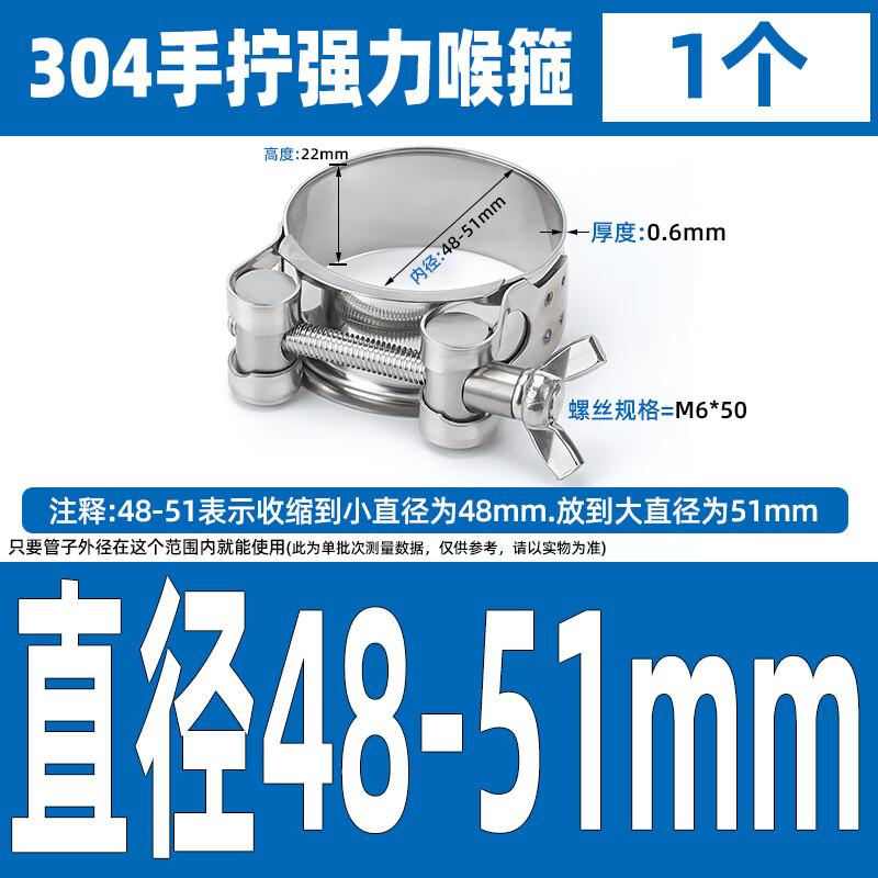 304 Stainless Steel Hand-Tightening Wing Nut Hose Clamp