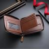 Retro Men's Wallet Money Clip Large Capacity Zipper Short Coin Purse Card Holder High Quality Purse
