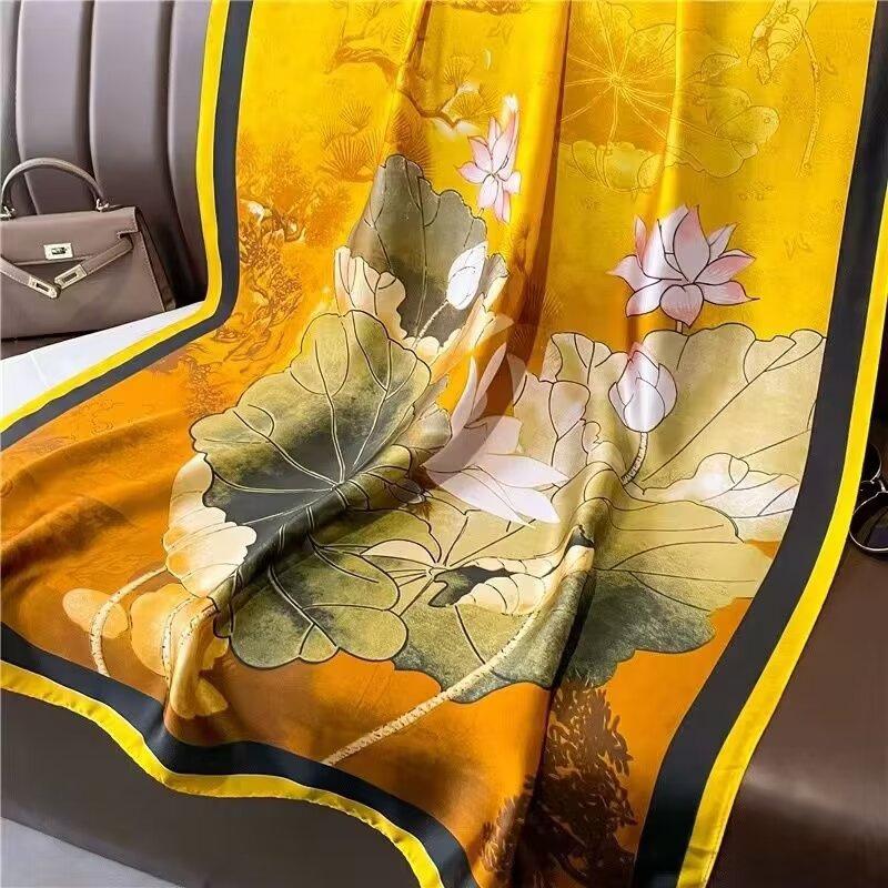 90x180cm Satin Silk-Like Scarf Oversized Women’s Summer Shawl Elegant Sun Protection Wrap & Luxury Gift