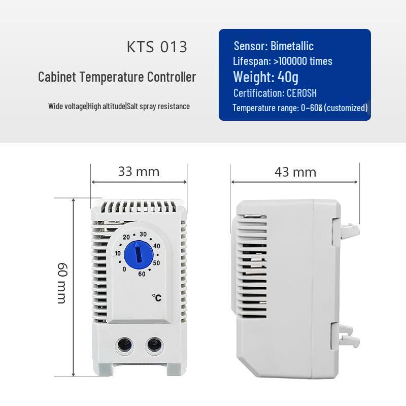 NOXT Schaltschrankthermostat: Klein, Normalerweise Offen/Geschlossen, Automatische Temperaturregelung für Industrielle Anwendung