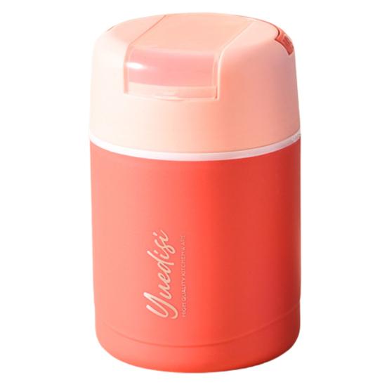 580ml Soup Cup Food Grade Detachable Easy To Carry Good Sealing Anti-rust Insulated Hidden Handle
