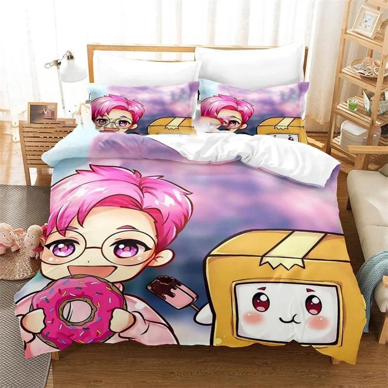3D Cartoon Foxy Boxy Lanky-box Bettwäsche-Set Bettbezug Schlafzimmer Deckenbezüge Einzelbett Twin King-Size Steppdeckenbezug Zuhause 2/3-teiliges Werkzeug