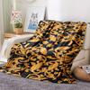 1Pc Cartoon Print Flannel Blanket, High Quality Comfortable for All Seasons, Home Decor, Warmth and Comfort, Perfect for Christmas Birthday Gift
