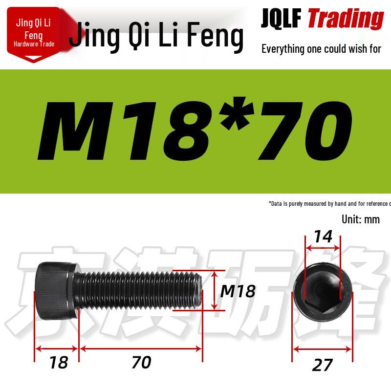 M6-M24 High-Strength Black Hex Socket Reverse Thread Cap Screw