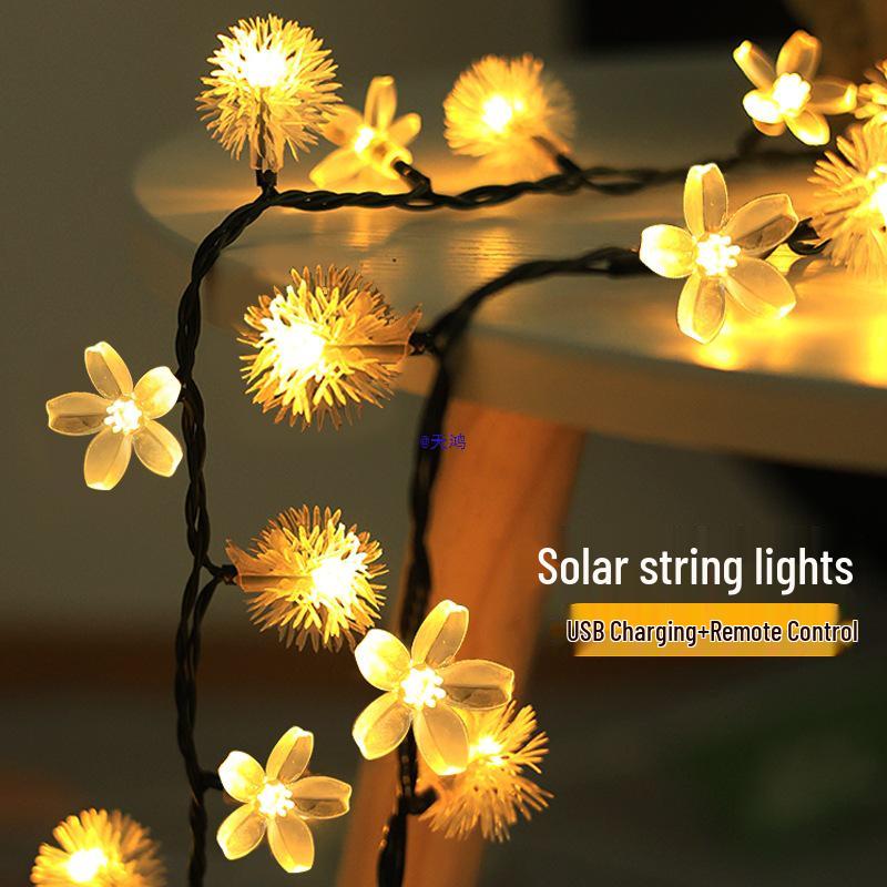 Solar Waterproof Outdoor Decorative Garden Lights - Hanging Fairy Light Strip for Trees and Courtyards