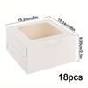 18pcs White Treat Boxes with See Though Window Gift Box Gift Wrap Boxes for Soap Gift Packaging Box for Birthdays Weddings Parties Festivals