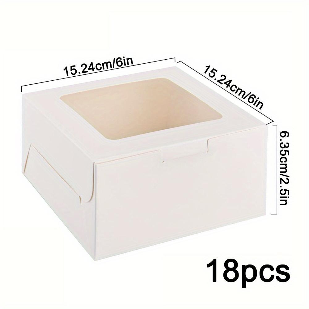18pcs White Treat Boxes with See Though Window Gift Box Gift Wrap Boxes for Soap Gift Packaging Box for Birthdays Weddings Parties Festivals