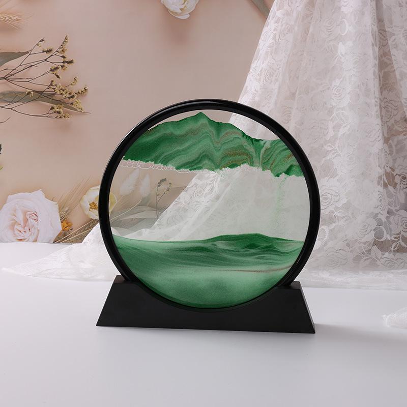 3D Quicksand Hourglass Art: Desktop Living Room Landscape Ornament Gift