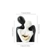 1Pc Couple Hugging Figurine Ceramic Couple Statue Abstract Modern Sculpture Love Figurines Art Craft Couple Home Accents
