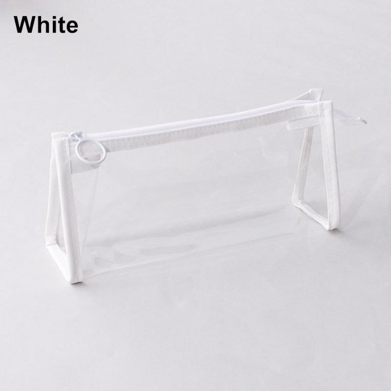 1 Stück Transparenter großer Bleistiftetui Koreanisches tragbares Schüler-Bleistiftetui Kosmetik-Aufbewahrungstasche Büro Schulsachen