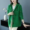 Knitted Sweater Cardigan Women's Spring Autumn 2025 New  Long Sleeve Loose Hooded Casual Sweater Jackets Female Knitwear