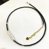 Natural Baroque Freshwater Pearl Black Tip Clavicle Chain Bracelet Rainbow Tourmaline Mini Pearl Shaped Pearl