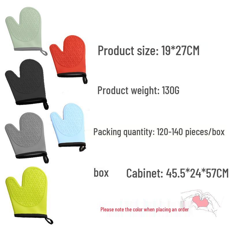 Silicone Heat-Resistant Oven Gloves for Baking and Microwave