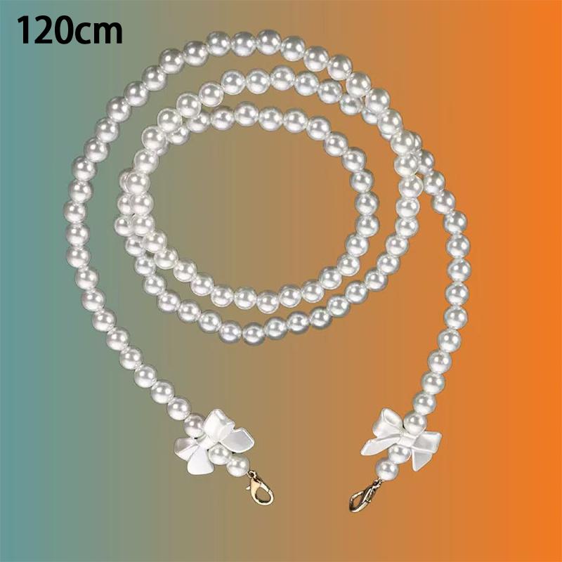 Korean Pearl Chain Beaded Phone Lanyard Crossbody Elegant Bag Chain Lightweight for Shopping and Work Use