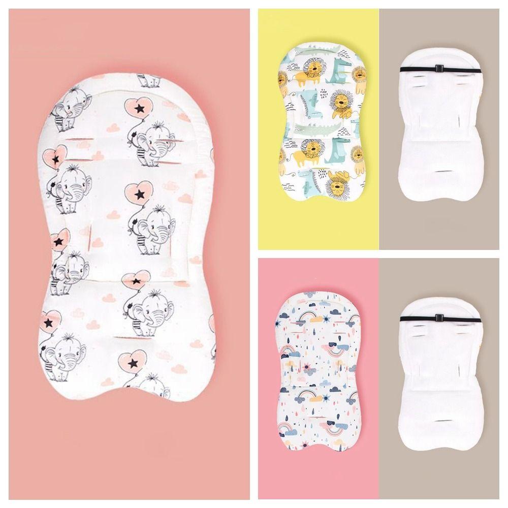 Comfortable Baby Pram Seat Mat Cartoon Printed Dining Chair Cotton Pad Baby Stroller Cushion  Kids