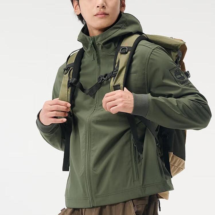 Timberland Outdoor Casual Windproof Fashion Comfortable Hooded Jacket Men Jacket Green A43A2-U31