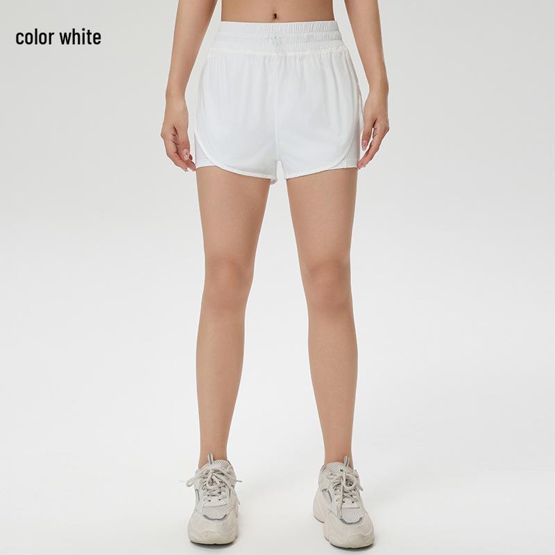 Women's Cooling Sun Protection Sports Shorts, Bare Feel Running & Yoga Skirt, Fake Two-Piece Anti-Exposure Design