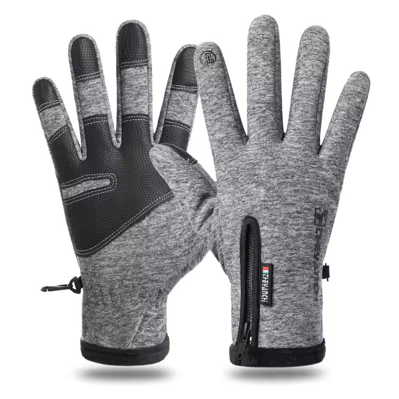 Motorcycle Gloves Winter Thermal Fleece Lined Winter Water Resistant Skin-friendly Touch Screen Outdoor Moto Riding Ski Gloves