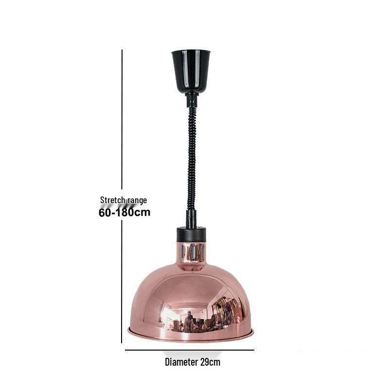 Adjustable Height Retractable Single Head Heat Lamp for Food Warming