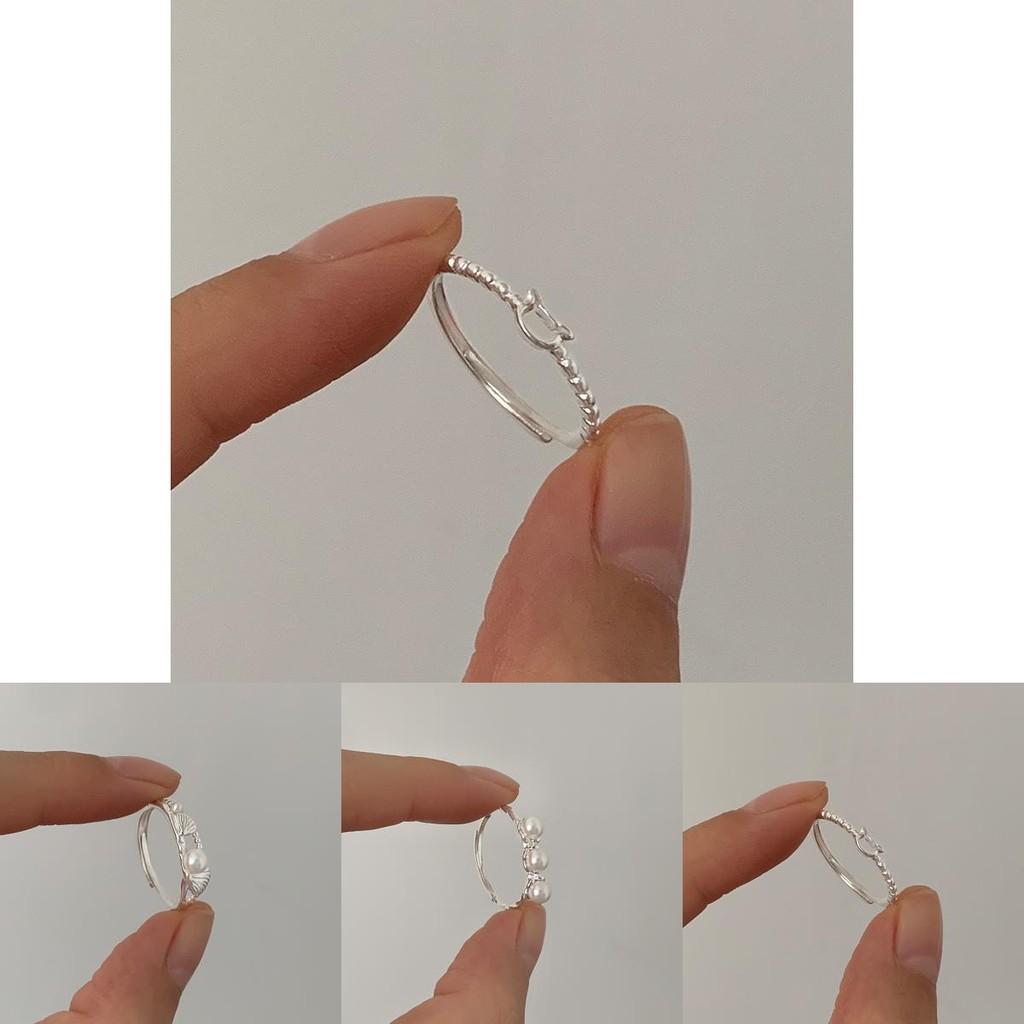 Unique Geometric Love Pearl Ring For Women High-quality Copper Adjustable Design Stylish Colors For Every Occasion