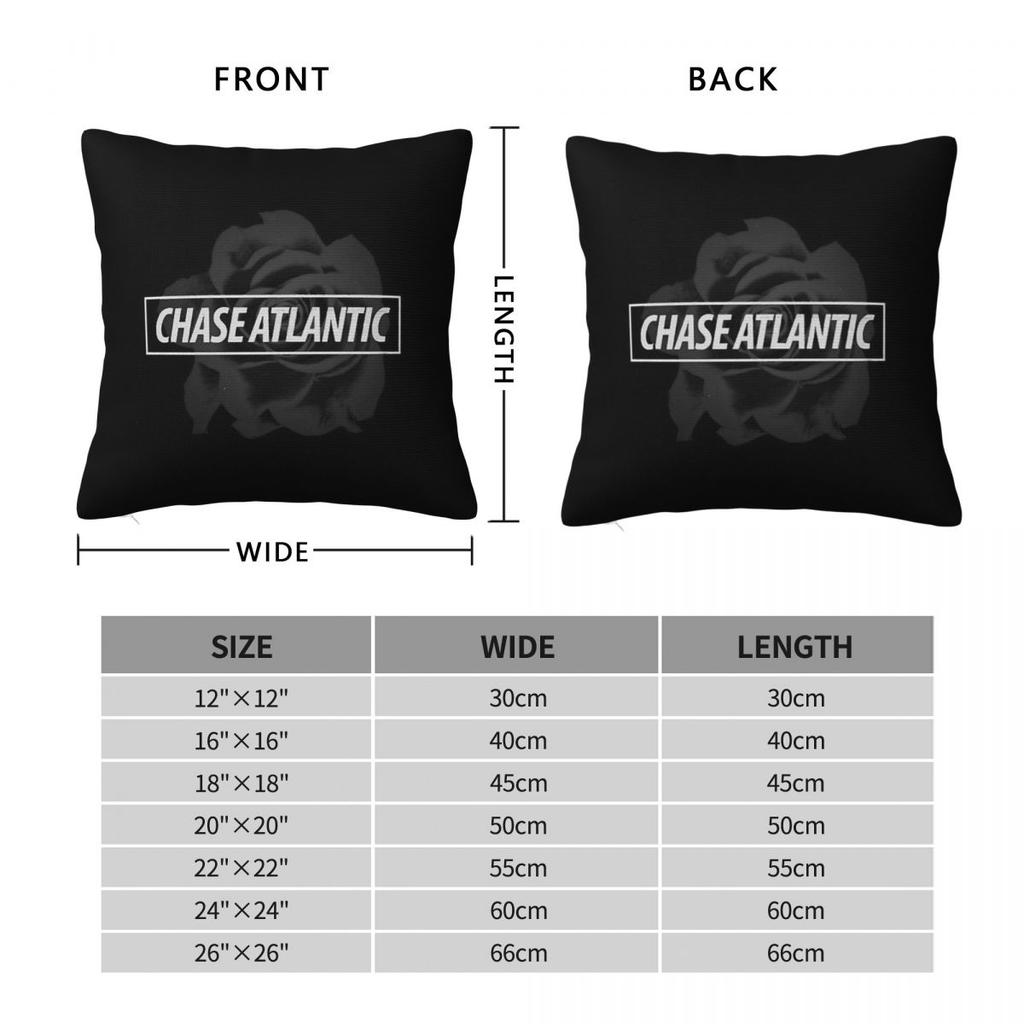 Chase Atlantic Rose Logo  Square Pillowcase Pillow Cover Cushion Throw Pillow for Home Sofa Living Room