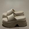 Solid Color EVA Platform Slippers Women Thick Sole Non Slip Beach Slides Sandals Lady Summer Soft Sole Wedge Heel