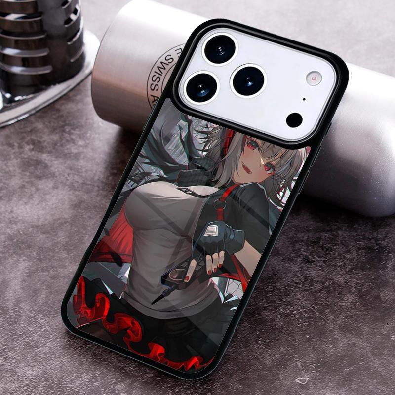 W Arknights Girl Phone Case For iPhone 17,16e,15,14,13,12,11,Mini,Pro,MAX soft Silicone Cover