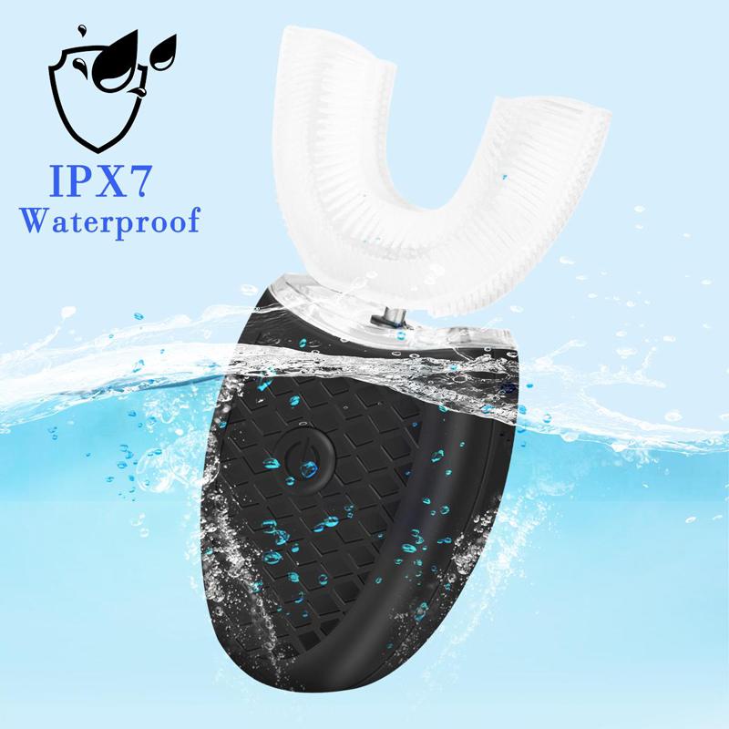 Adult U-shaped Automatic Toothbrush 360° Full Mouth Whitening Wireless Charging Waterproof Electric Toothbrush