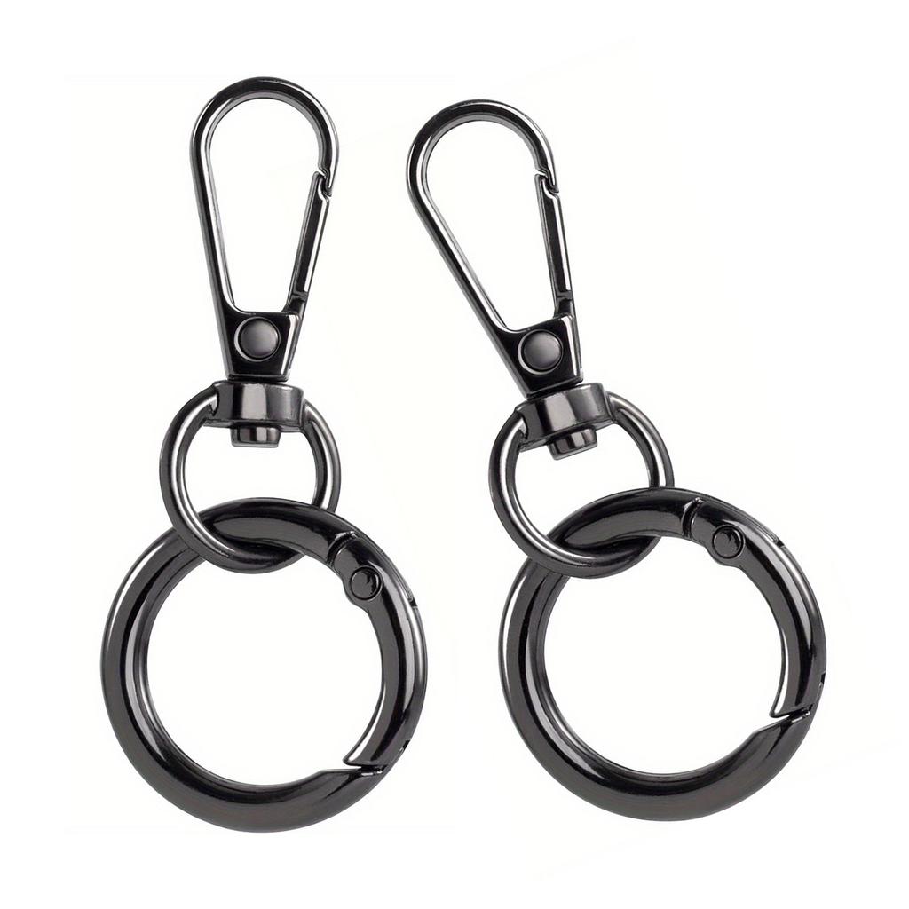 Metal Swivel Snap Hooks and Key Rings Small Lobster Claw Keychains Clasps and Key Chain Ring for Keychain Clip Art Craft