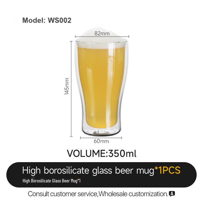 

Двухслойный термоизолированный пивной бокал для барбекю и ресторанов 350ML