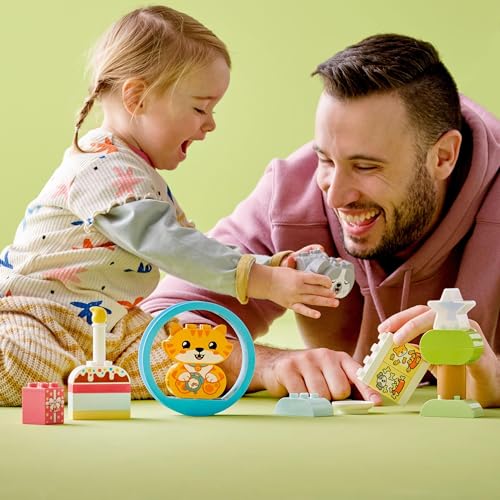 LEGO Duplo My First Duplo Cute Sounding Puppy and Kitten Building Blocks, Educational Toy, Gift for Toddlers and Babies, Animals, Sound-Making, Boys a