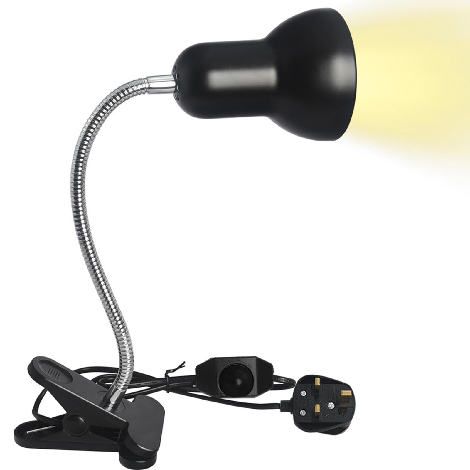 

Лампа с подогревом для рептилий UVB Свет для рептилий с лампами 50 Вт 70 Вт Зажим для грения Лампа для ящерицы-черепахи US Plug чёрный