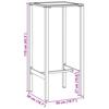 Bartisch Schwarz 50x50x110 cm Powder Coated Steel
