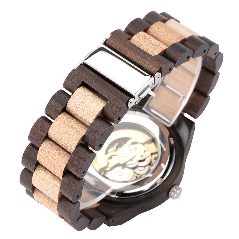 

Новые горячо продаваемые мужские механические часы-автомат из дерева Red Sandalwood with Maple