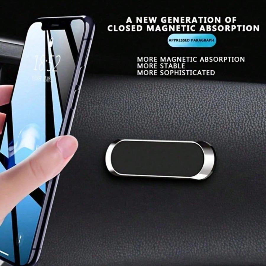 1pc Magnetic Car Phone Holder, Waterproof Alloy Bracket, Dashboard Car Phone Mount, GPS Navigation Phone Stand