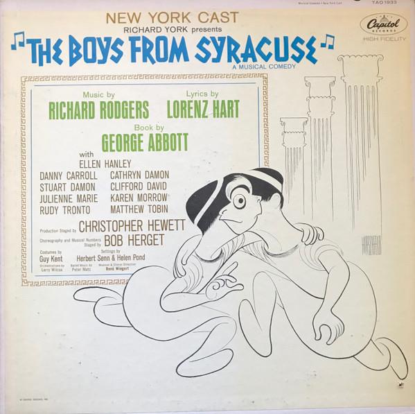 

LP Record NEW YORK CAST Boys From Syracuse TAO1933 Capitol Records 1963 US Soundtracks Musicals Used