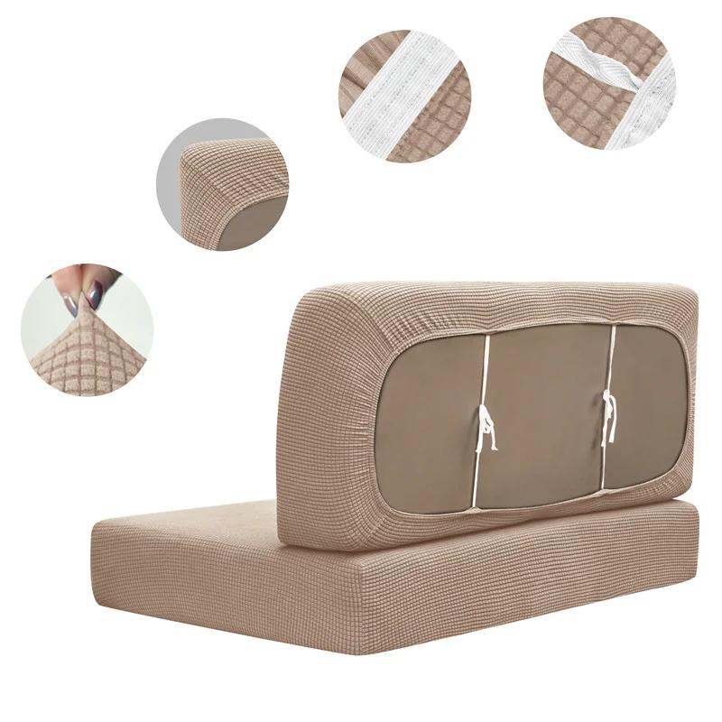 

2Pcs/set Polar Fleece RV Dinette Cushions Covers Elastic Couch Cover Booth Seat Slipcovers RV Camper Car Bench Backrest Cover 1 Set