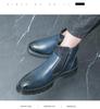 Men's Plus Size 46 Autumn/Winter Martin High-Top Leather Boots, British Style, Double Buckle Slip-On