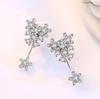 Korean Retro Flower Stud Earrings - Two-Way Wear Petal & Star Design for Women