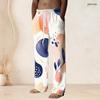 Men S Plus Size Printed Drawstring Waist Straight Leg Full Length Beach Pants With Pockets
