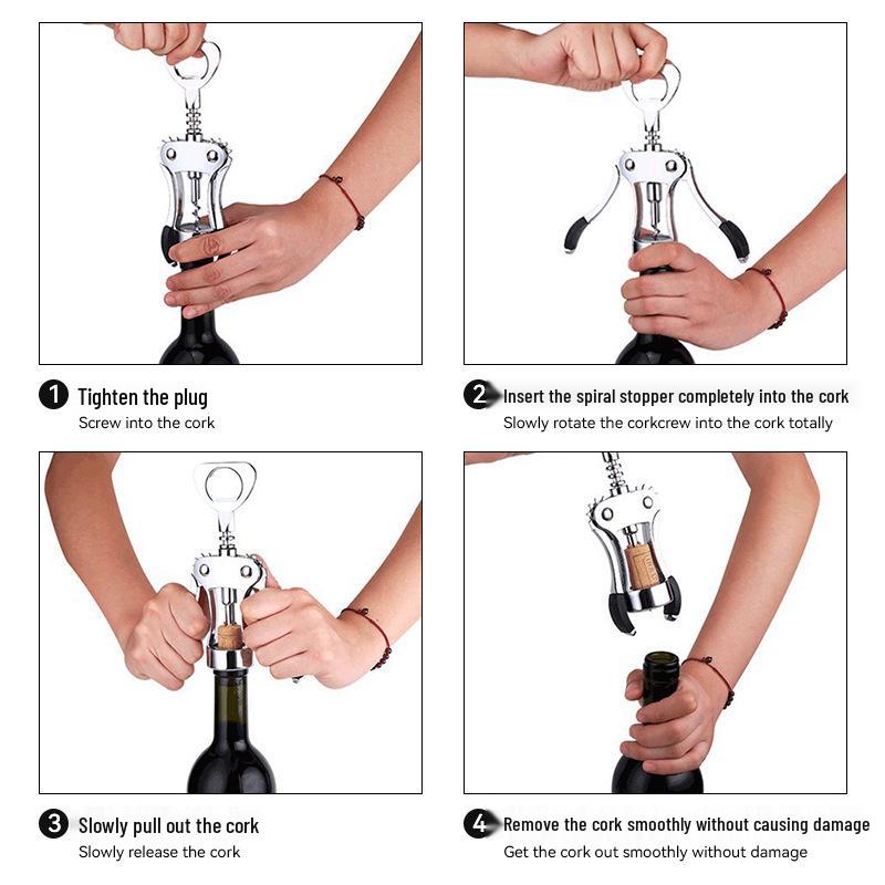 Zinc Alloy Stainless Steel Multi-functional Wine Bottle Opener