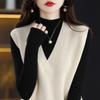 Spring and Autumn New Vest Knitted V-Neck Vest Sleeveless Sweater Women's Knitted Sweater Women's