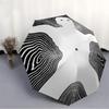 1pc Abstract Patterns Automatic Folding Umbrella with 8-Rib Windproof Design, Portable Foldable Sunshade Umbrella For Halloween 052